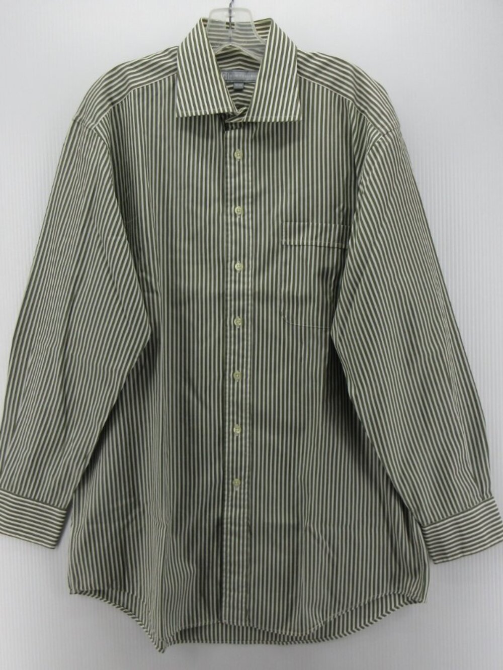 Hickey Freeman Shirt 16 Button Up Dress Shirt Striped Classic Large * - Picture 1 of 12